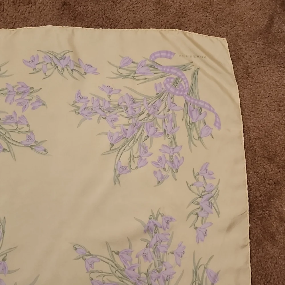 Burberry Silk Floral Square Scarf - Picture 11 of 13